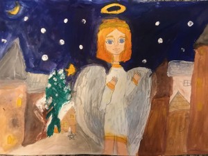 4-ų klasių piešinių paroda "Angelas sargas"