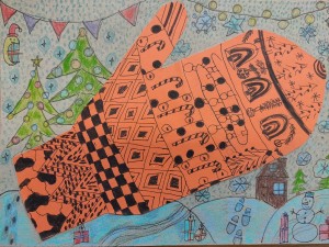 Tarptautinis pradinių klasių mokinių piešimo konkursas „Kalėdų senelio pirštinė"